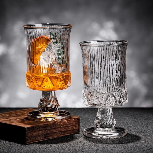 Palace High Footed Glass, Special Wine Glass, Beverage Glass, Whiskey, Red Wine Glass, Fruit Wine Glass, Special Wine Glass, Cocktail Glass, Coffee Glass, Milk Glass, Water Glass 8.79oz
